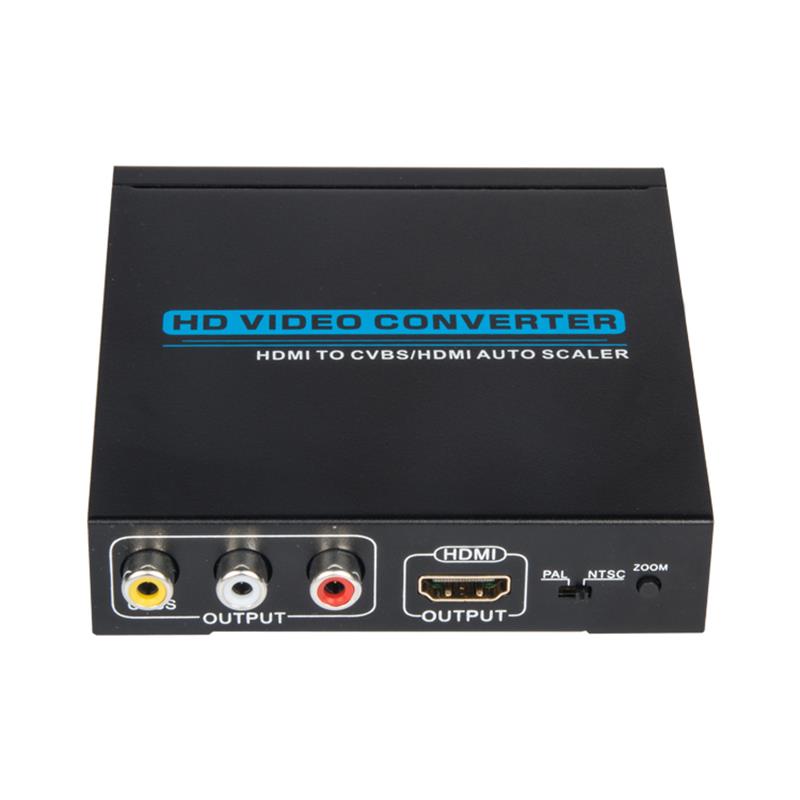 HDMI TO CVBS / AV + HDMI -muunnin Auto Scaler 1080P