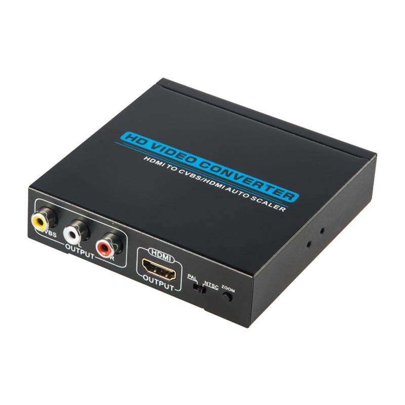 HDMI TO CVBS / AV + HDMI -muunnin Auto Scaler 1080P
