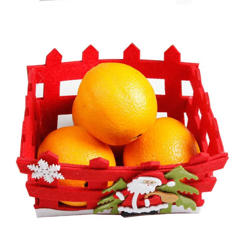 Eco Friendly Decorative Gift Basket Xmas Felt Basket