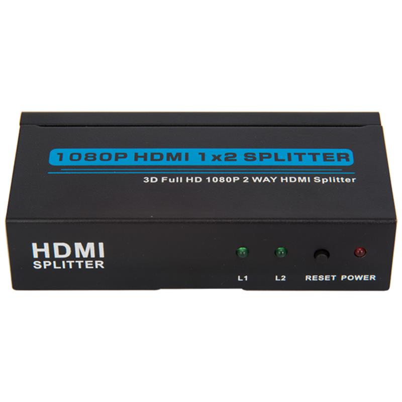 Kaksi porttia HDMI 1x2 -jakaja tukee 3D Full HD 1080P: tä