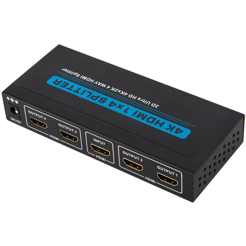 4K 4-portit HDMI 1x4 -jakaja tukee 3D Ultra HD 4Kx2K / 30 Hz: tä