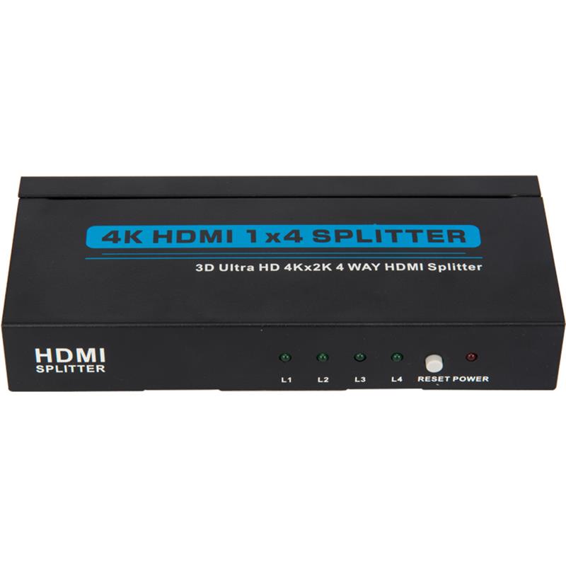 4K 4-portit HDMI 1x4 -jakaja tukee 3D Ultra HD 4Kx2K / 30 Hz: tä