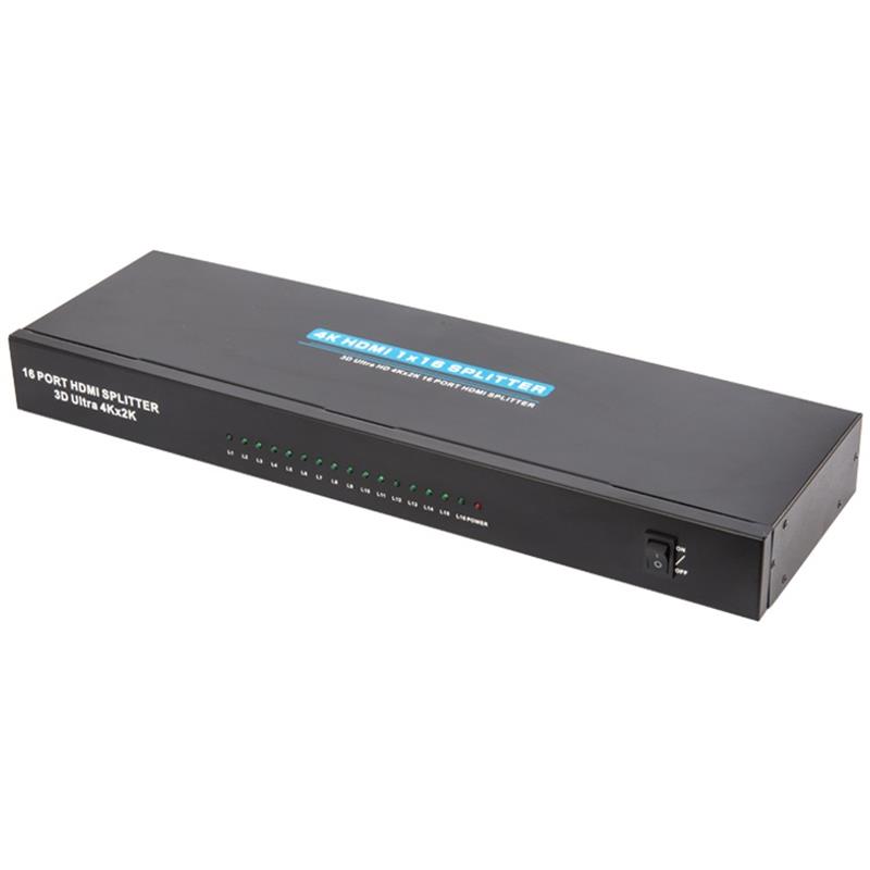 4K 16-portit HDMI 1x16 -jakaja tukee 3D Ultra HD 4Kx2K / 30Hz -taajuutta