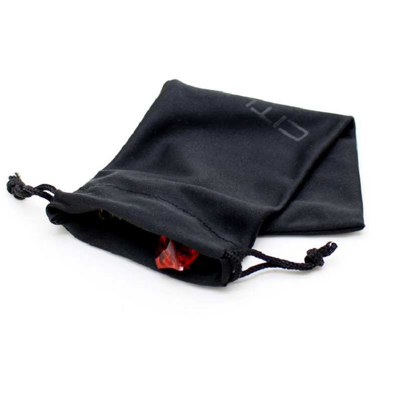 SSS46 Microfiber Custom Logo Soft Sunglass Pouch Bag Black Drawstring Microber Eyeglass Bag