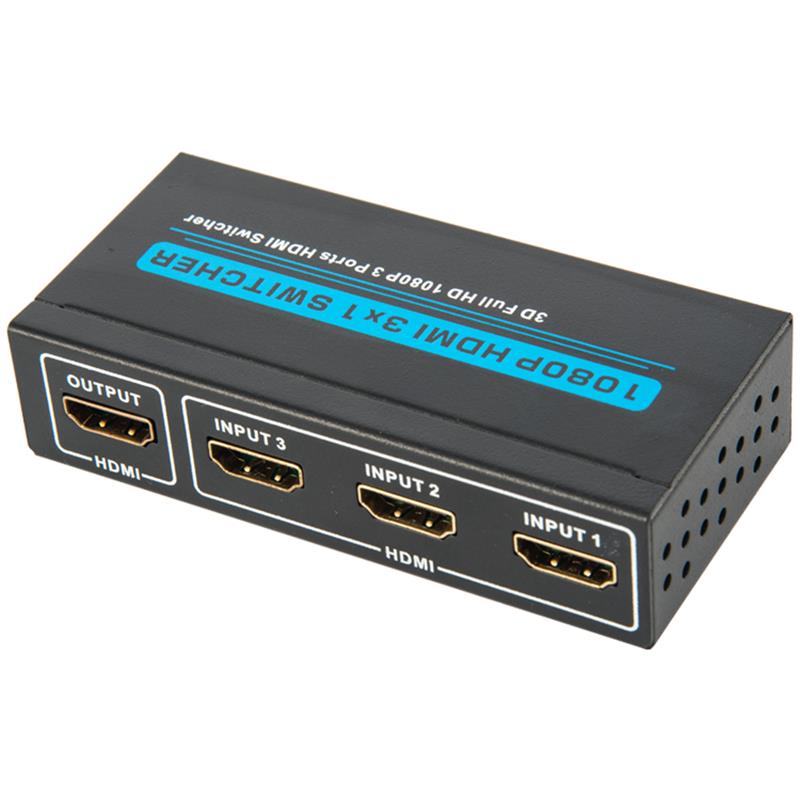 V1.3 HDMI 3x1 -kytkin tukee 3D Full HD 1080P: tä