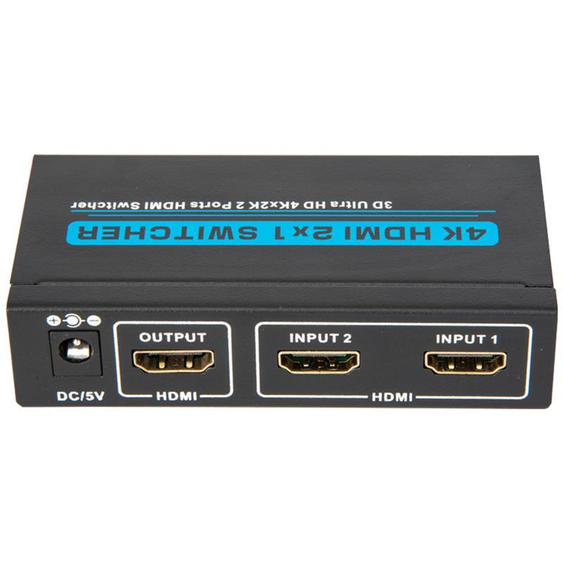 V1.4 4K / 30Hz HDMI 2x1 -kytkin tukee 3D Ultra HD 4K * 2K / 30Hz