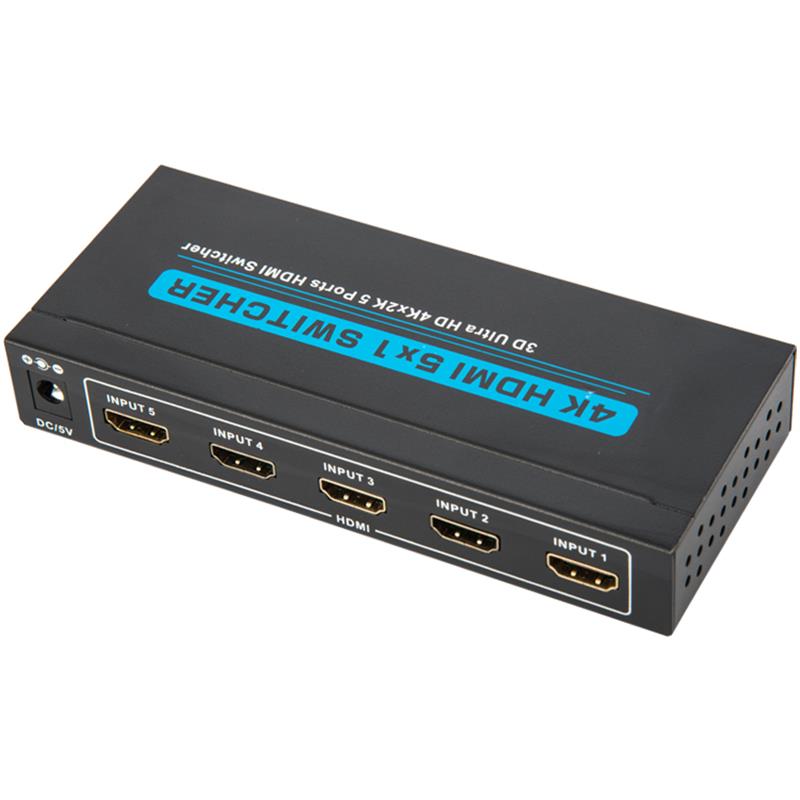 V1.4 4K / 30Hz HDMI 5x1 -kytkin tukee 3D Ultra HD 4K * 2K / 30Hz