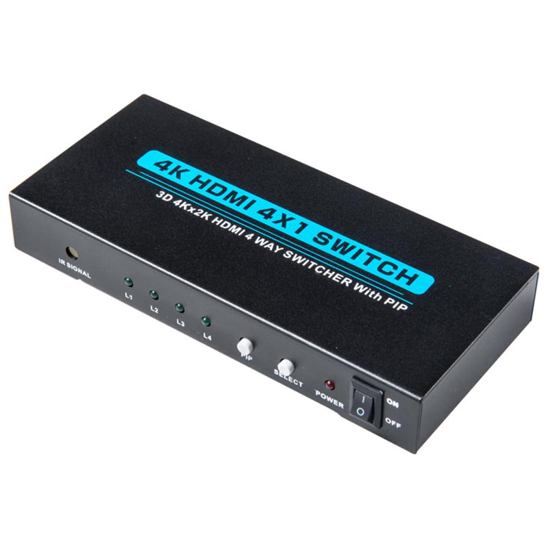 V1.4 4K/30Hz HDMI 4x1 Switcher PIP Support 3D Ultra HD 4K*2K/30Hz