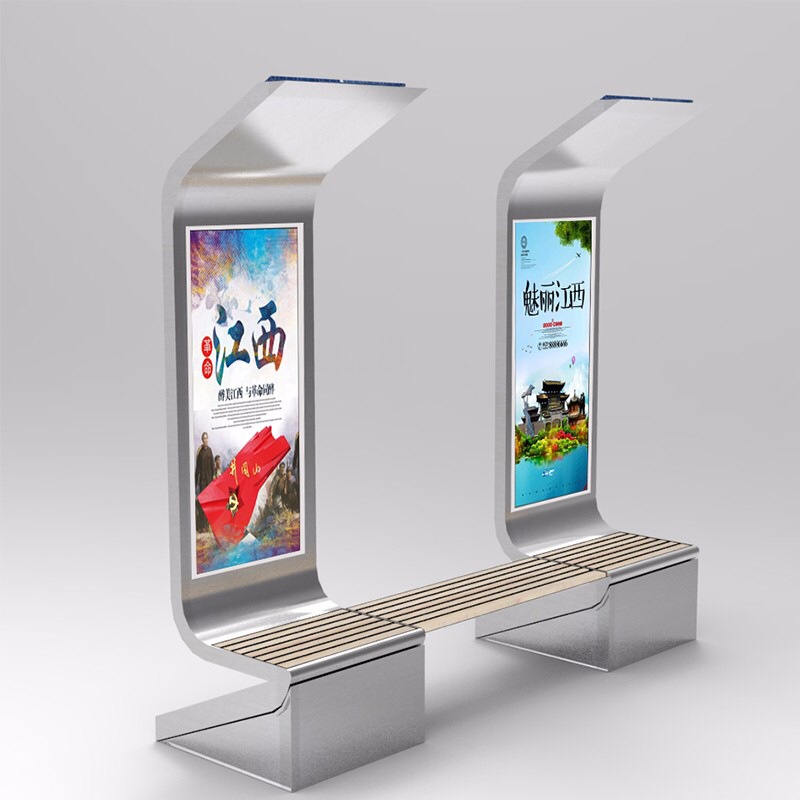 Aurinkoenergian mainontalaitteet Big Display Light Box -puhelin lataa älykkäät ulkokalusteet