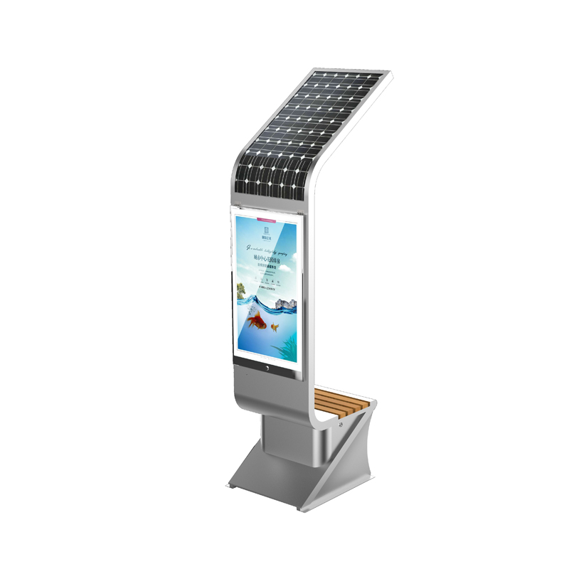 Aurinkoenergian mainontalaitteet Big Display Light Box -puhelin lataa älykkäät ulkokalusteet