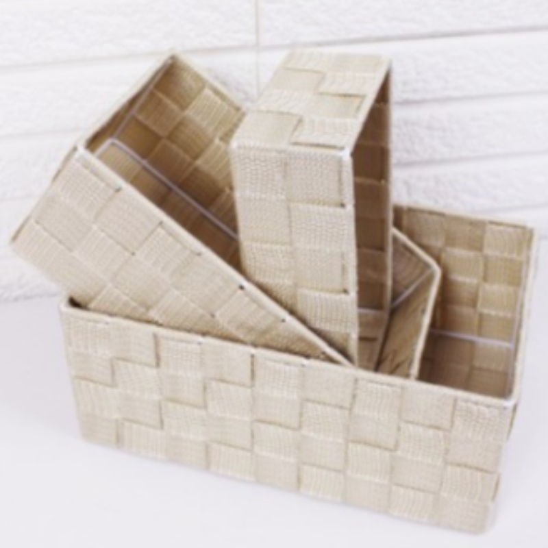 Käsintehty kudottu polypropeenikangaskori