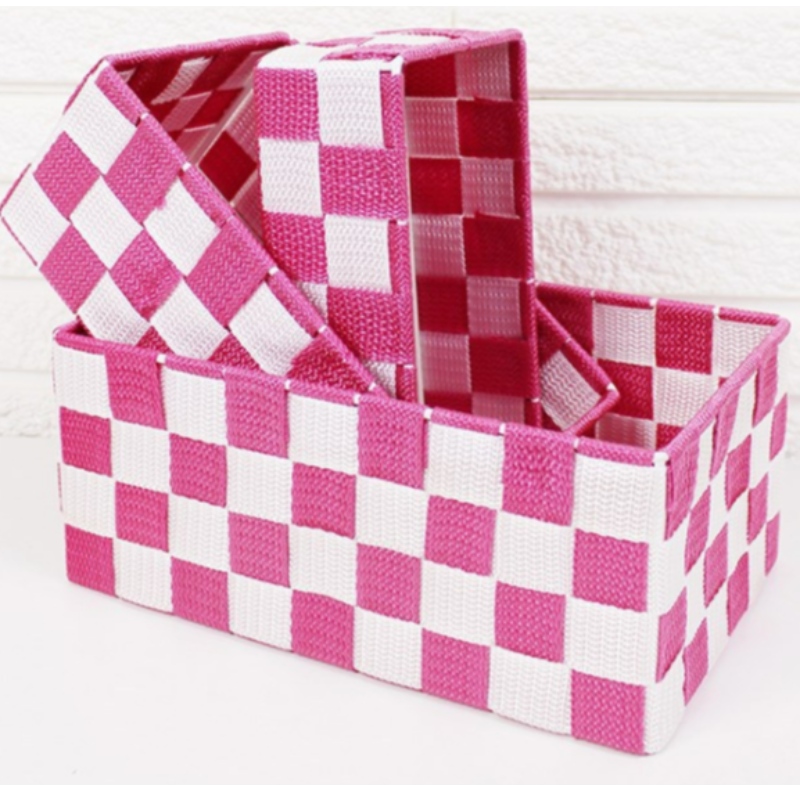 Käsintehty kudottu polypropeenikangaskori