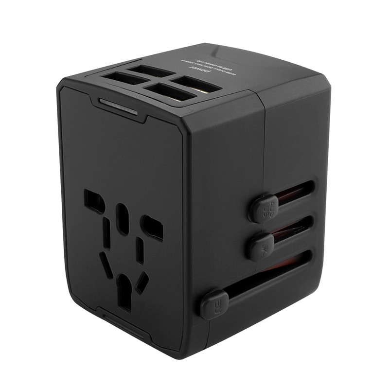 RRTRAVEL Power Plug Adapter - International Travel - 4 USB Ports for 150+ Maat - 220 Volt Adapter - Travel Adapter type C Tyyppi A Tyyppi G I UK EU Europe (4 USB Travel Adapter)