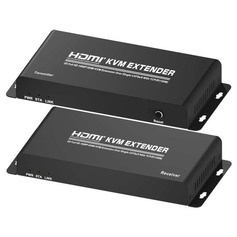 HDMI KVM -laajennus 150 m yli yhden CAT5e / 6 TCP / IP-tuella Full HD 1080P