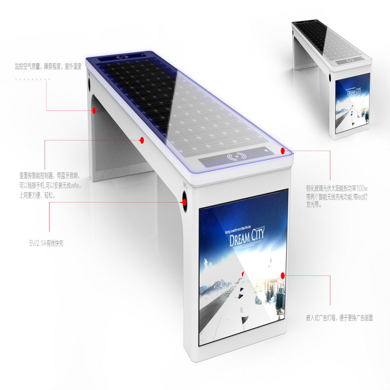 USB-lataus Energiaa säästävä monitoimilautaparkki