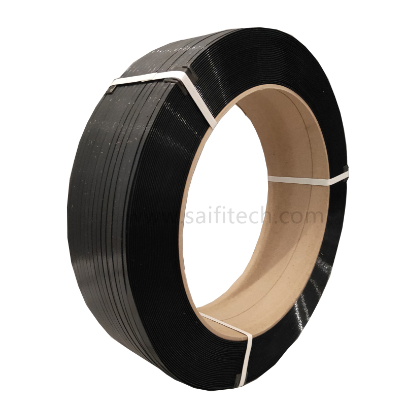 Black PET Polyester Strapping Band