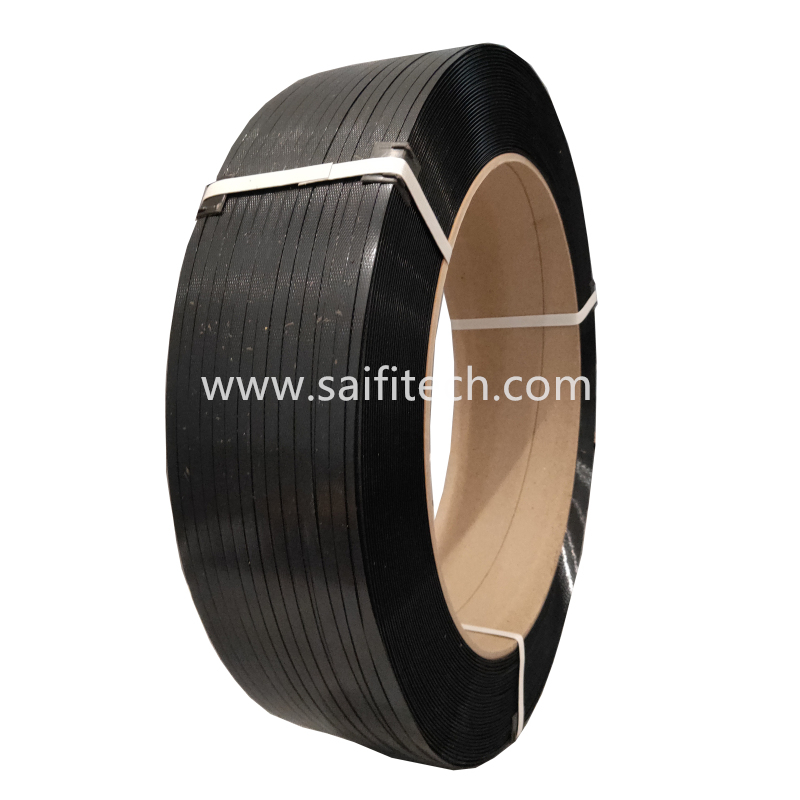 Black PET Polyester Strapping Band