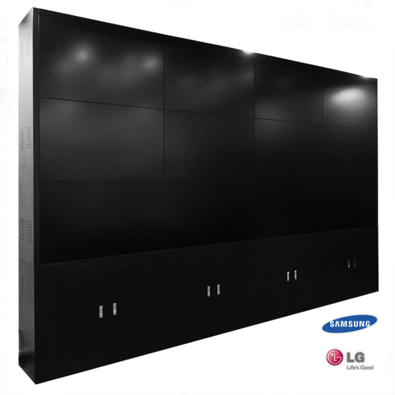 49 tuuman 3,5 mm: n kehys 500 Nit: n LCD-videoseinien suurikokoinen näyttö LG-paneelilla näyttelytilaan, komentokeskukseen, valvontahuoneeseen ja ostoskeskukseen