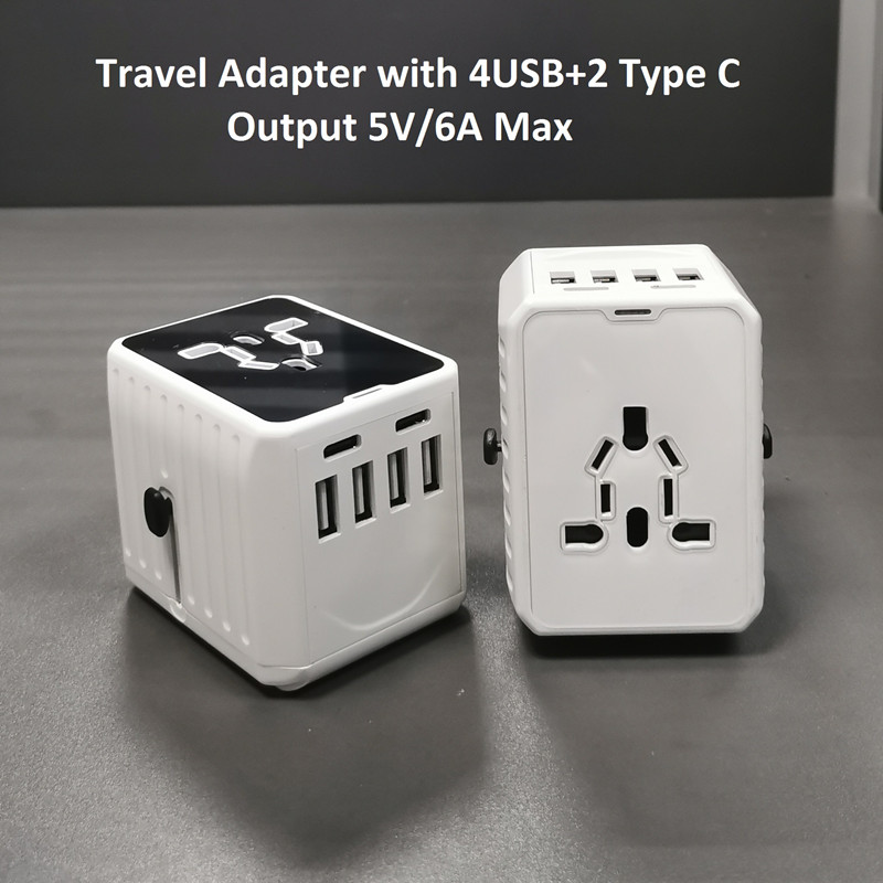 Yksi tyyppi C ei riitä? 2 Tyyppi C + 4USB universaali matkasovitin tule!