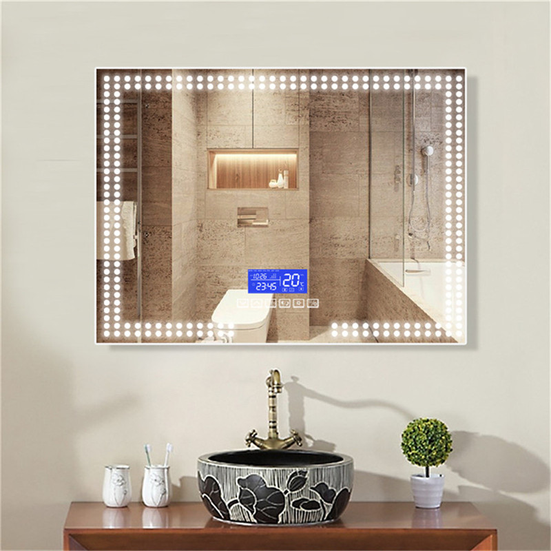 Korkealaatuinen Wall Mounted Cooperista vapaa LED-kevyen seinän kylpyhuoneen peili, jossa on Bluetooth Speaker