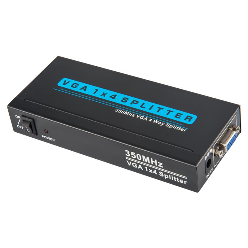 350MHz 4 Way VGA 1x4 Splitter Support 1080P