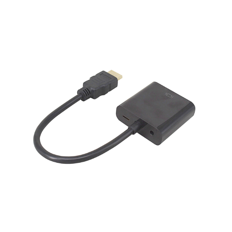 1080P HDMI VGA 15cm Cable, jossa on 3.5mm audio,Micro USB latausta varten