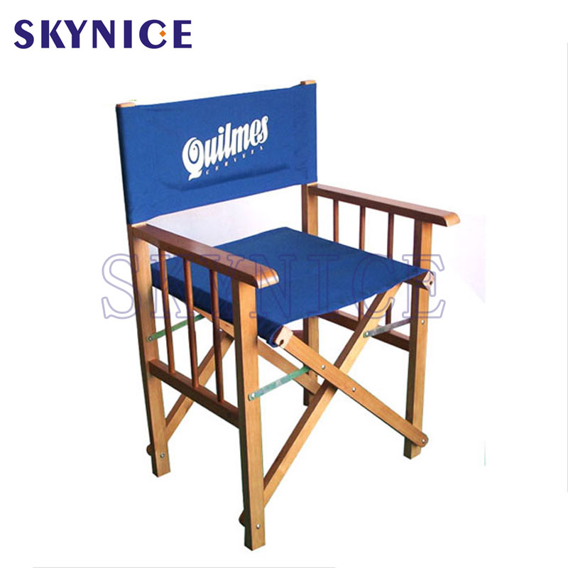 Hot Sale Custom Logo Foldable Canvas Wooden johtajatuolit