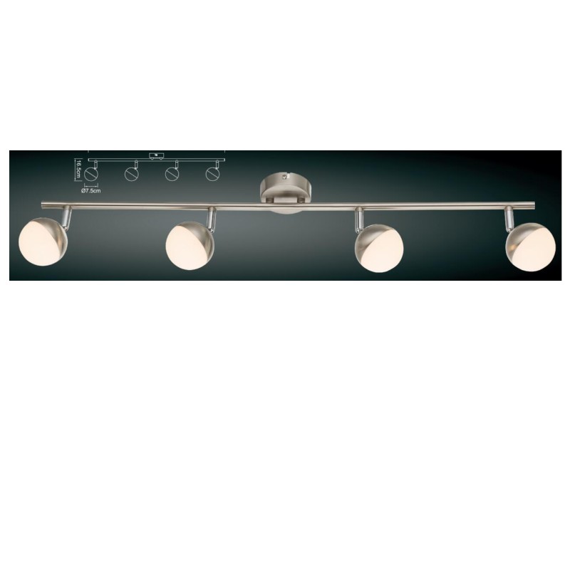 Korkeajännitteinen LED-pistevalaisin-4, puolipallo-muovisuojuksella