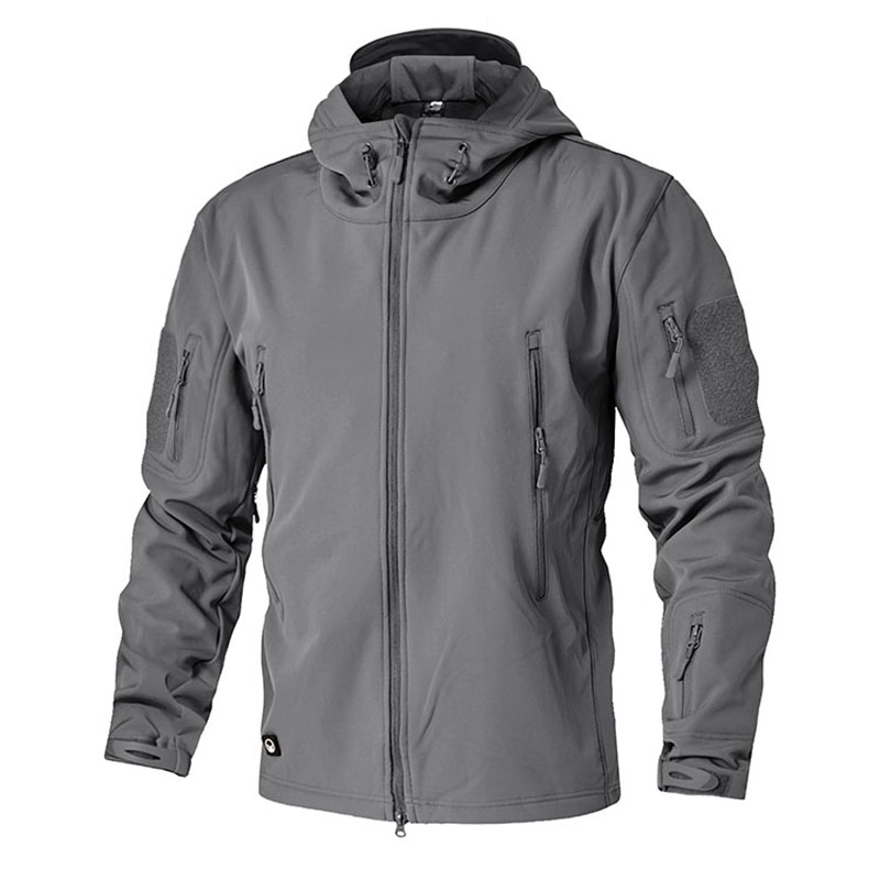 Custom Military Men Taktical Jacket Army Softshel Waterfire Windfire Jacket Coat with Hooded Khaki