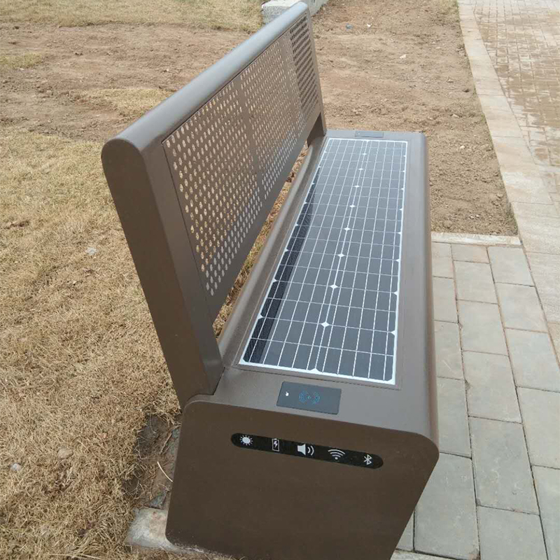 Langaton lataustehtaan edistäminen Hinta Urban Seas Smart Solar Bench