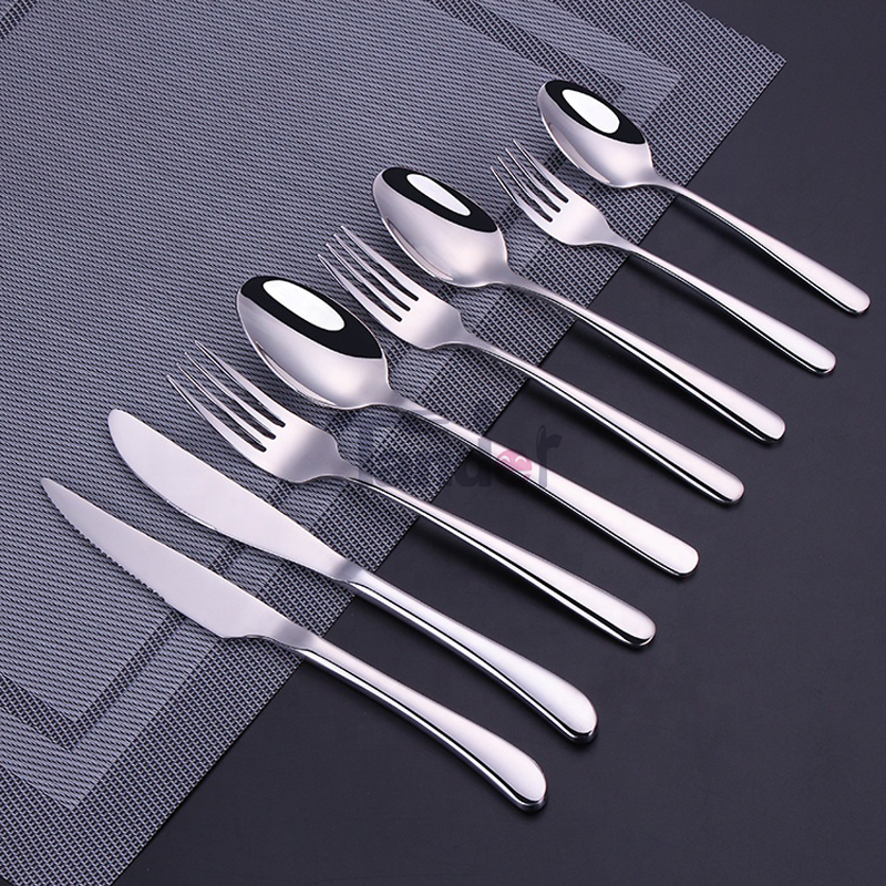 Flatware Set Stainless Steel Tableware Metal Cutlery for Hotel