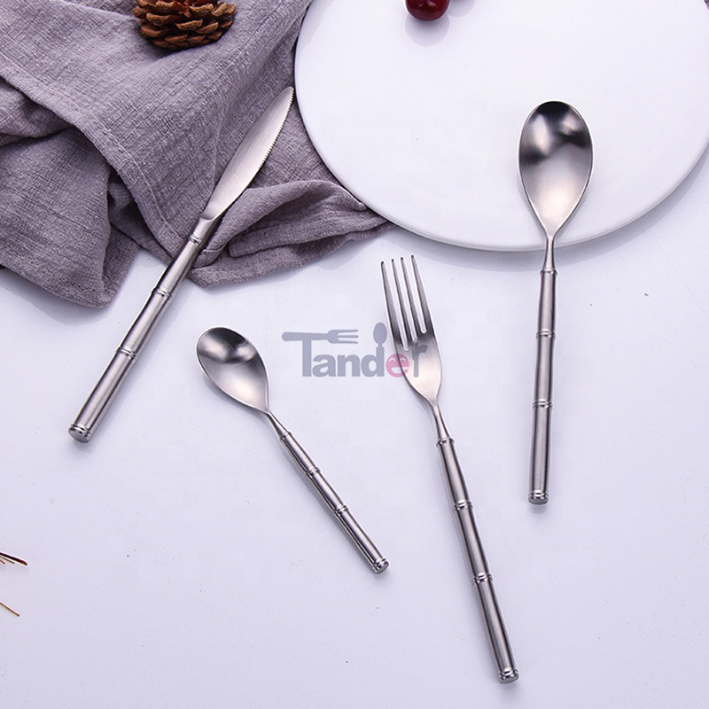 4pcs 18/10 elegantti ruokailuväline ruostumaton teräs