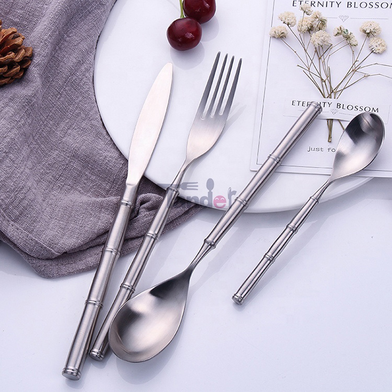 4pcs 18/10 elegantti ruokailuväline ruostumaton teräs
