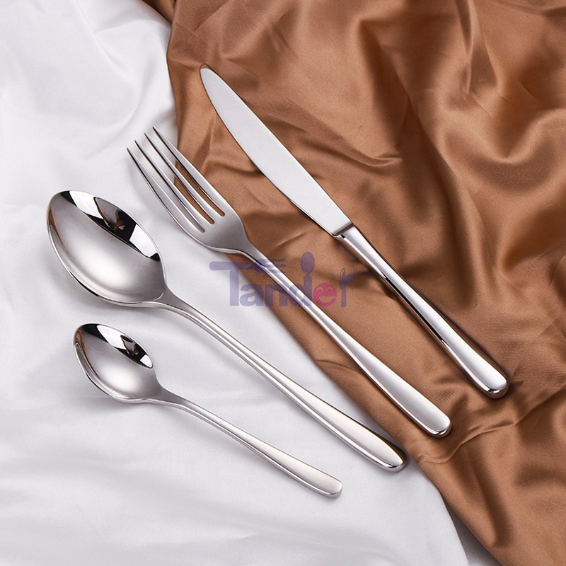 Moderni Silver Stainless Steel High Quality Silverware Reuble Cuttery Wedding Flatware Set