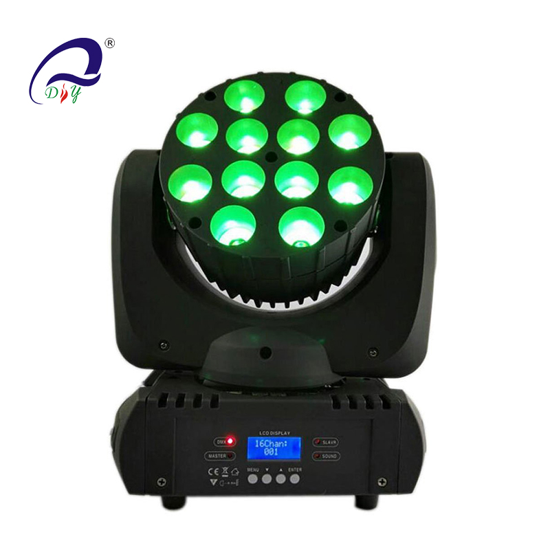 PL56A 12pcs 10w 4in1 RGBW LED Beam Moving Head Light näyttämölle