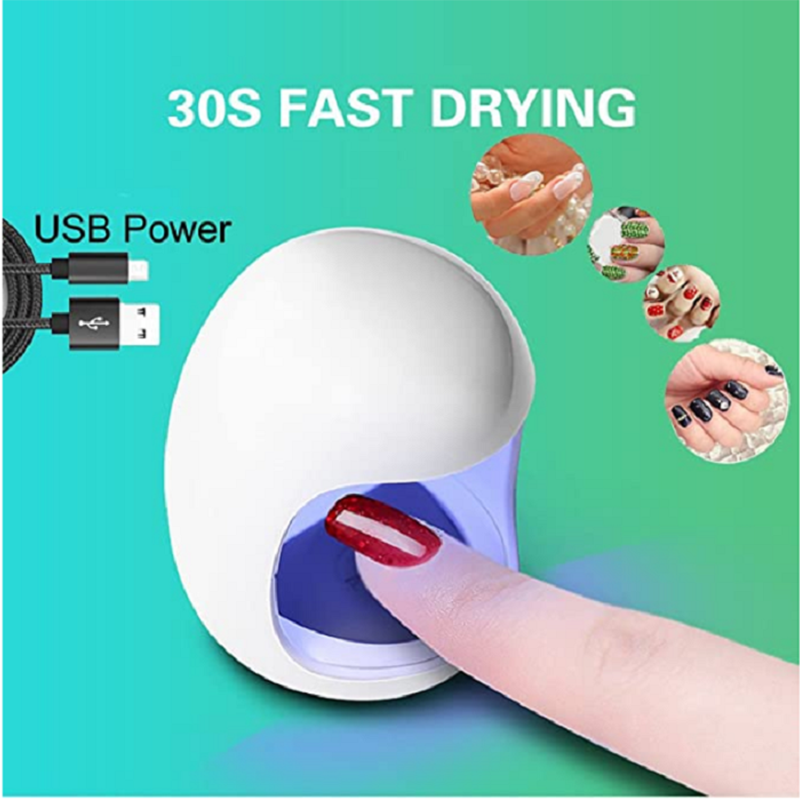 3W: n UV-USB-kynsienkuivain kynsigeelikovetuslaite 30s: n nopea munamuoto led-kynsien kuivauslamppu ilman kynttiläkaapelia kynsitaide salonkiin