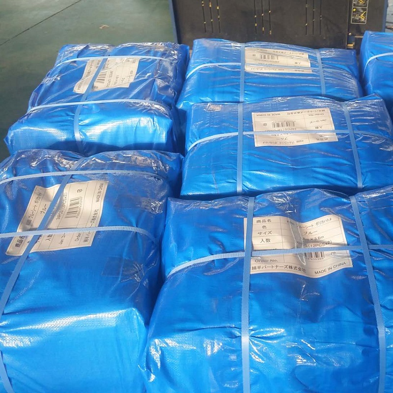 HDPE Fabric Prespaulin kudottu kangas, LDPE Laminoitu PE pressu, valmis pressu