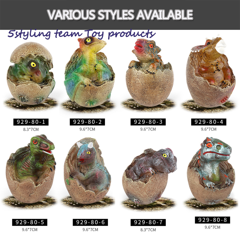 Rajatylittävä erikoiskäyttö Amazon Jurassic -pehmeälle kumilevylle, joka rikkoo ääntä, kevyitä, dinosaurusmunia, lasten koulutusleluja