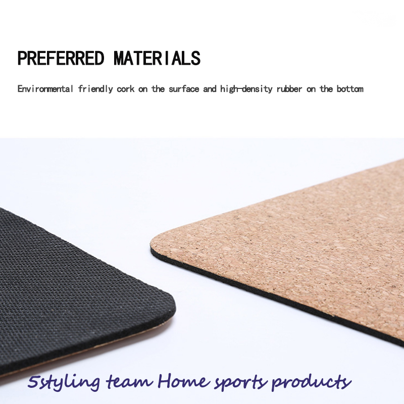 Tukkukaupan räätälöity korkki jooga matto ei liukastu painamalla ympäristönsuojelua korkki Luonnollinen kumi Jooga Mat henkilökohtainen räätälöinti