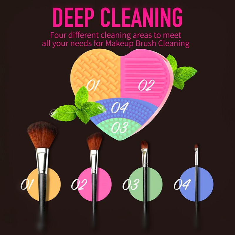 Make Cleaner Kit, värin poisto Pesusieni, Silicone Glove ja Makee Sponge Blender, Täydellinen kumppani Matkaasi - Pack of 3