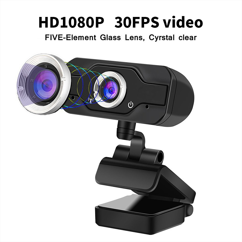 HD 1080P Webcam PC laptop Web Camera,110° Wide-Angle with USB 2.0 Video Recorder Live Video Broadcast Camera Build-in Michroone
