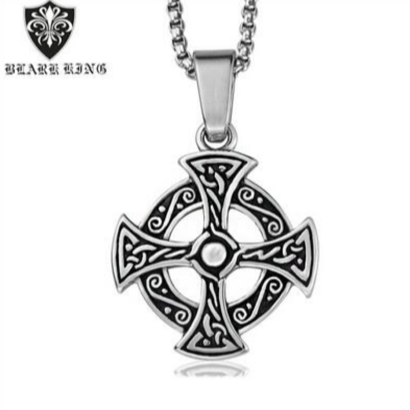 Personalisoidut korut korealaiset muotimiehet\ s Stainless Steel Cross Pendant tag Retro Pattern Cross Pendant