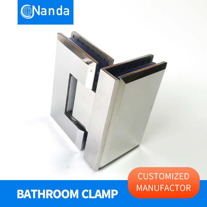 Precision cast clip clip sarana 90-asteinen kahdenvälinen lasinen kylpyhuone clip viinikaappi clip suihkuhuoneen lasisarana
