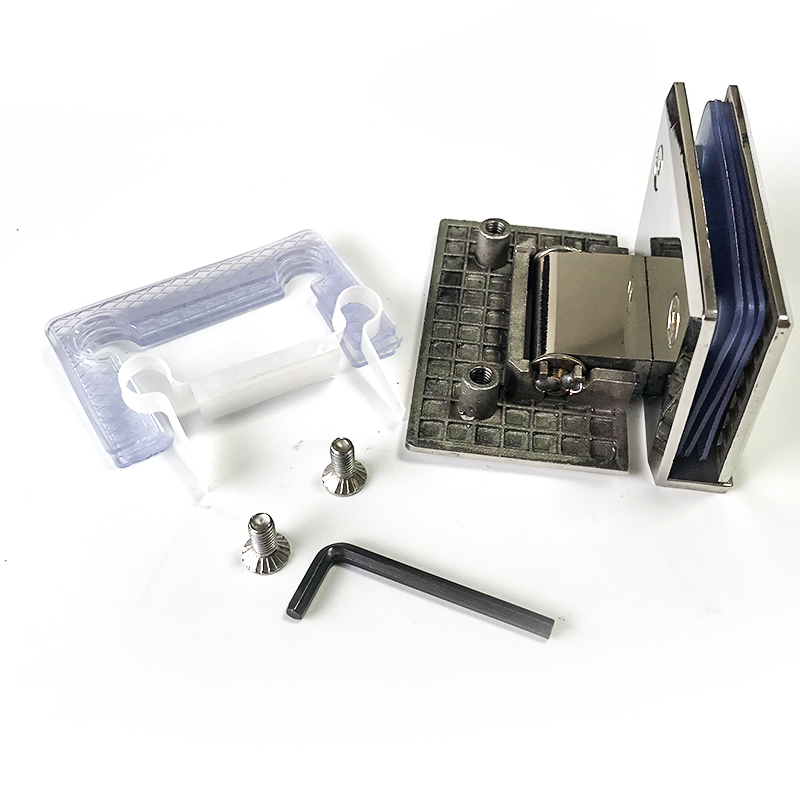 Precision cast clip clip sarana 90-asteinen kahdenvälinen lasinen kylpyhuone clip viinikaappi clip suihkuhuoneen lasisarana