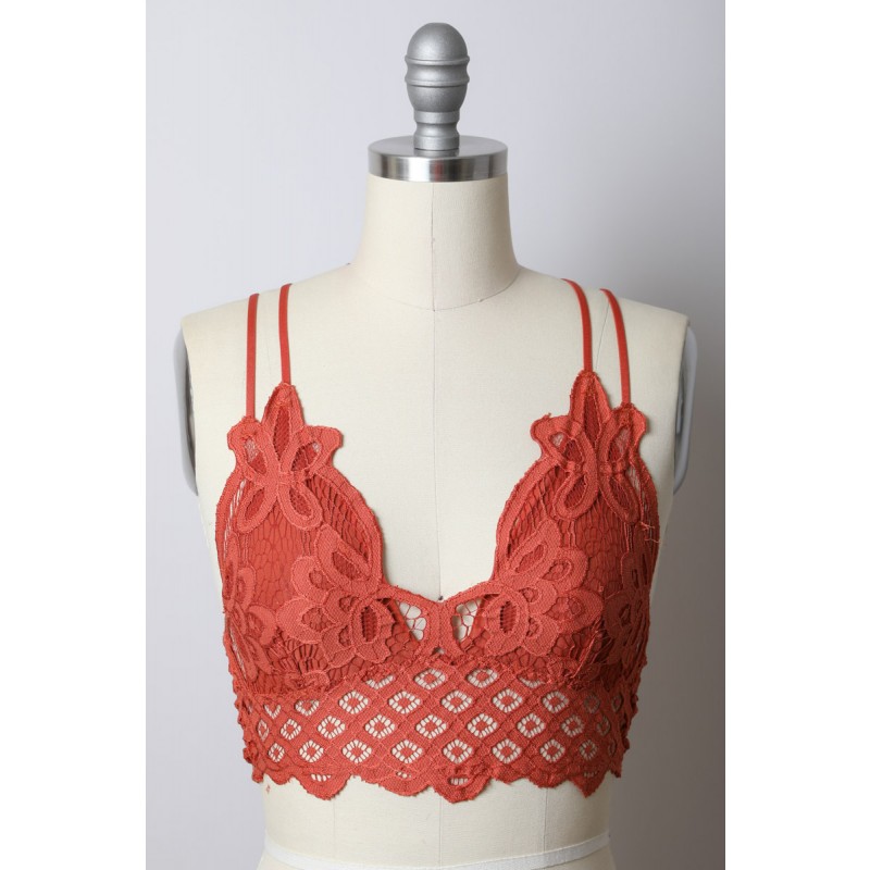 GA-5448 Grace Girl Crochet Lace Longline Bralette Suosituimmat vuonna 2020