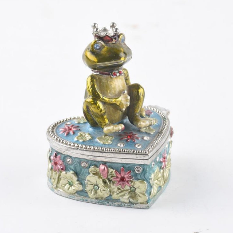 Lähde-tehdas European Frog Prince metallinen korulaatikko moderni korurasia korujen säilytyslaatikko