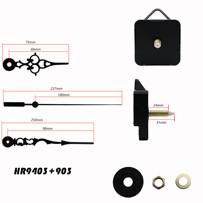 muovihenkari 31MM askelkellokone, jossa on HR9403 kellokädet