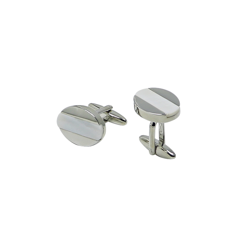 Pearl Oval Custom Menien äiti s Cuff Links