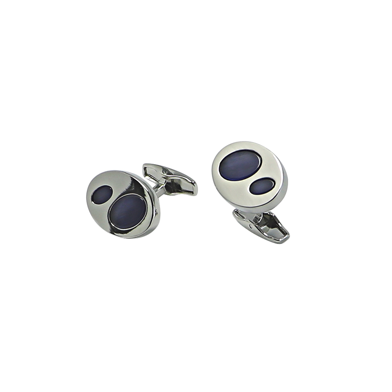 Sininen Kissa\ n Silmän oval Novelty Cuff Links