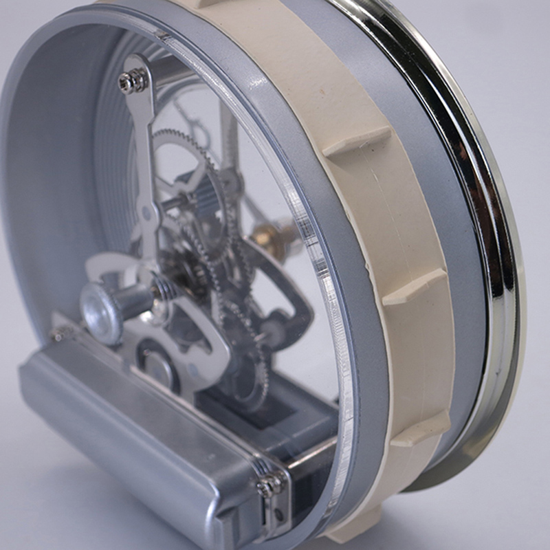 97MM hopeinen luurankoinen pöytäkello